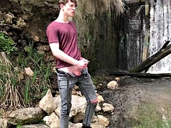 Enthousiasteling, Grote lul, Sperma shot, Homo, Handbeurt, Masturbatie, Openbaar, Tiener