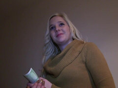 Enthousiasteling, Grote lul, Blond, Stel, Sperma, Sperma shot, Keuken, Openbaar