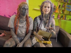 Impeccable Anuskatzz and Lily Lu at piercings smut