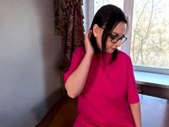 Kissing, 4k porn, glasses