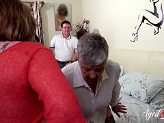 Two Busty British Matures Fuck One Dick