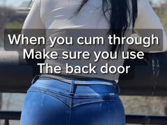 Stor røv, Brunette, Bukser, Solo