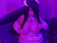 Albedo Cosplay Blowjob - Big Tit BBW Fucks Hard in Cowgirl & Doggy