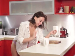 엉덩이, 흑갈색 머리, Hd, 수음, 보지, 청소년, 젖가슴