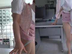 18, Amatør, Asiat, Pik sutte, Par, Hæle, Janpansk, Kontor