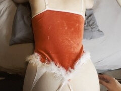 Christmas-themed anal sex with step-sis featuring intense creampie and pussy pumping – Fawntales