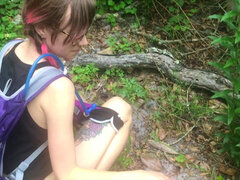 Peeing in the Forest on a Hike