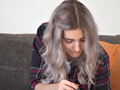 Chica, Tetas grandes, Rubia, Sexo duro, Masturbación, Ruso, Solo, Tetas