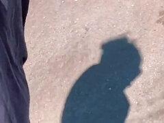 Wifey Dared Walking Around Side Boob on Public Beach