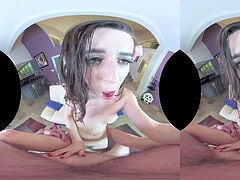 VRHUSH humping the diminutive babysitter Ariel grace