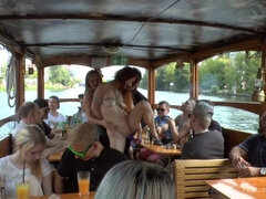 Hot Redhead Gets Fisted and Fucked in the Ass on a Crowded Party Boat