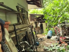 Lucky and unyielding dude fucking a crazy hot brunette