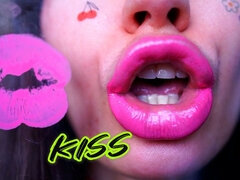 Sticky Messy Pinky Lipgloss Kisses and Spit Fetish