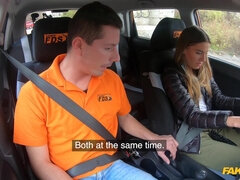 Backseat Shag After Breakdown 1 - Fake Driving School