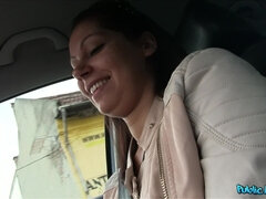 Amatööri, Perse, Suihinotto, Auto, Ulkona, Näkökulma pov, Julkinen