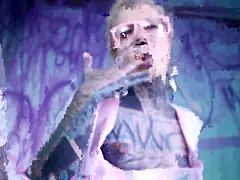 Tattood Girl with Glasses and Buttplug Fucks a Tattooed Dick, DP, Facial