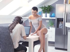 Schwarz, Blasen, Braunhaarige, Geschnappt, Papi, Hd, Masturbation, Jungendliche (18+)