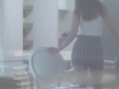 Fêmea, Hd, Masturbação, Baixinhoa, Russoa, Solo chão, Tetas, Minissaia