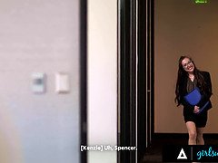 엉덩이, 큰 엉덩이, 큰 가슴, Hd, 사무실, 보지, 현실, 쓰리섬