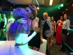 ブロンド, 茶髪の, クラブ, ダンス, 異人種間, キス, なめる, ポルノスター