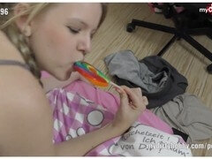 Platinum-blonde Luna Lane takes on some serious deep-throat action in this compilation