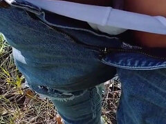 Amateur, Gros seins, Couple, Tir de sperme, Branlette thaïlandaise, De plein air