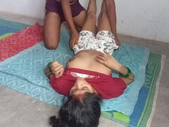 Indian Bhabhi in Red Shorts and White Pants Fucked