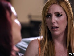 Grote mammen, Bruinharig, Rondborstig, Vingeren, Hd, Lesbisch, Kut duiken, Roodharige vrouw