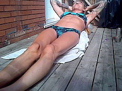 Ondergoed, Masturbatie, Buiten, Shemale, Alleen