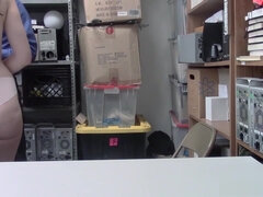 Chubby teen 18+ thief fucks a LP officer to avoid jail