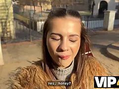 Gehörnter ehemann, Freundin, Hd, Zierlich, Pov, Muschi, Schreiend, Titten