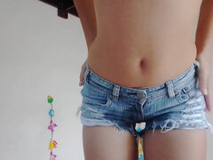 Leie, Blondine, Jeans, Milf, Zierlich, Pissen, Solo, Titten