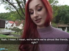 Britannica, Gola profonda, Da dietro, Femmina, Pubblico, Rossa, Magra, Tette