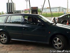 Dziadek, Dojrzałe, Mmk mężczyzna mężczyna kobieta, Na wolnym powietrzu, Publiczny, Rzeczywistość, Nastolatki, Trójkąt