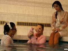 Alyssia Loop, Tea, and Zuzana Z: Secret Smokers Ended in a Wet & Wild Threesome Featuring Tattoos and Stockings