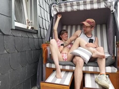 Duży tyłek, Para, Niemiecki, Domowej roboty, Na wolnym powietrzu, Publiczny, Jazda konna, Chudy