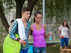 Genius teens have sex in a tent to avoid getting caught