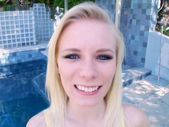 Grande cazzo, Bionda, Pompino, Schizzo di sborra, Hardcore, Hd, Punto di vista pov, Ragazza