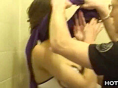 PUBLIC bathroom 2 dudes Fucking Spanish TEEN