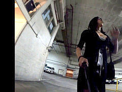 Amatør, Kvindedreng, Lingerie, Udendørs, Shemale, Solo