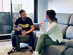 Blondin, Avsugning, Europeisk, Hardcore, Utomhus, Mager, Spansk, Tonåring