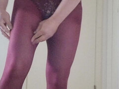 Leie, Absätze, Selbstgemacht, Lingerie, Strumpfhose, Transfrau, Solo, Schwedisch