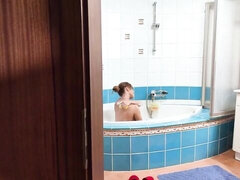 Stor rumpe, Store pupper, Blond, Kukk suging, Fersket, Bakfra, Synsvinkel, Barbert