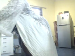 Afrikansk, Dildoen, Moden, Fitte, Alene, Vibrator, Webkamera