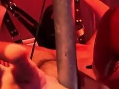 Bondage sadomaso, Bionda, Cfnm, Dominazione femminile, Lattice, Schiavo, Fumando   smoking, Dildo indossabile