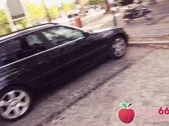 Amatorka, Obciąganie, Niemiecki, Na wolnym powietrzu, Punkt widzenia, Publiczny, Chudy, Nastolatki