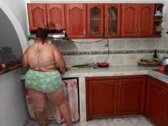 Lexly_16 Fucks Friend's Wife in Kitchen - Big Natural Tits & Rough Doggy Style