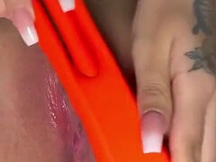 Masturbating with My New Toy Until I Have a Squirt