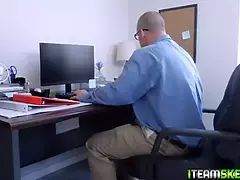 Lena Paul getting her pussy bang sideways by Mike Mancinis lengthy cock!