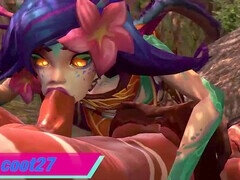 Stor kuk, Avsugning, Långt ner i halsen, Futanari, Pov, Shemale